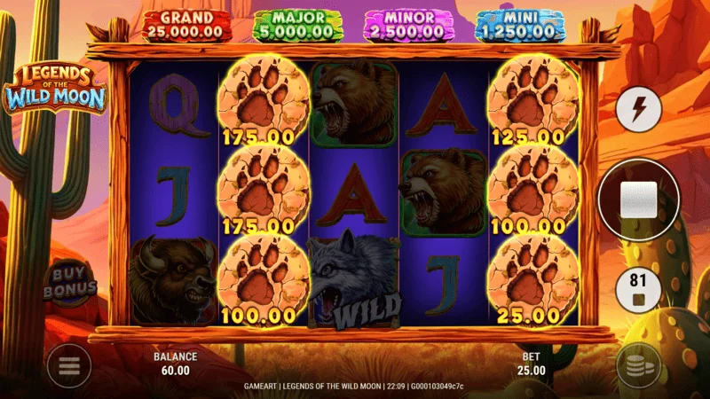 Legends of the Wild Moon - gain dans le jeu de base